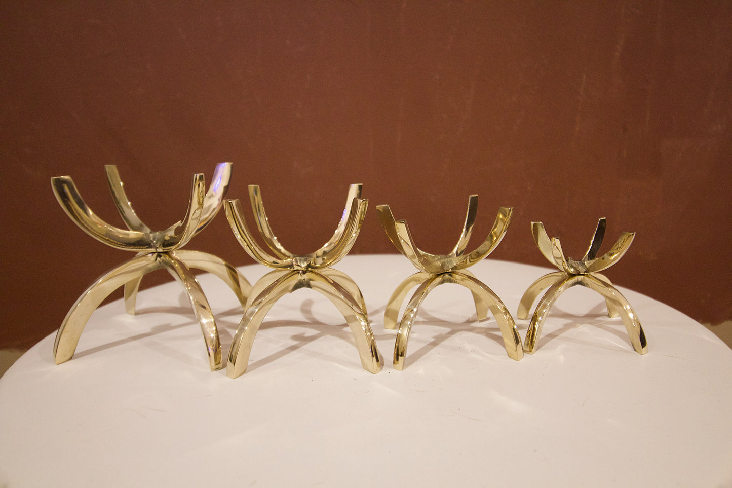 Brass Crystal Display Stand – Meditation Crystal Holder & Altar Decor