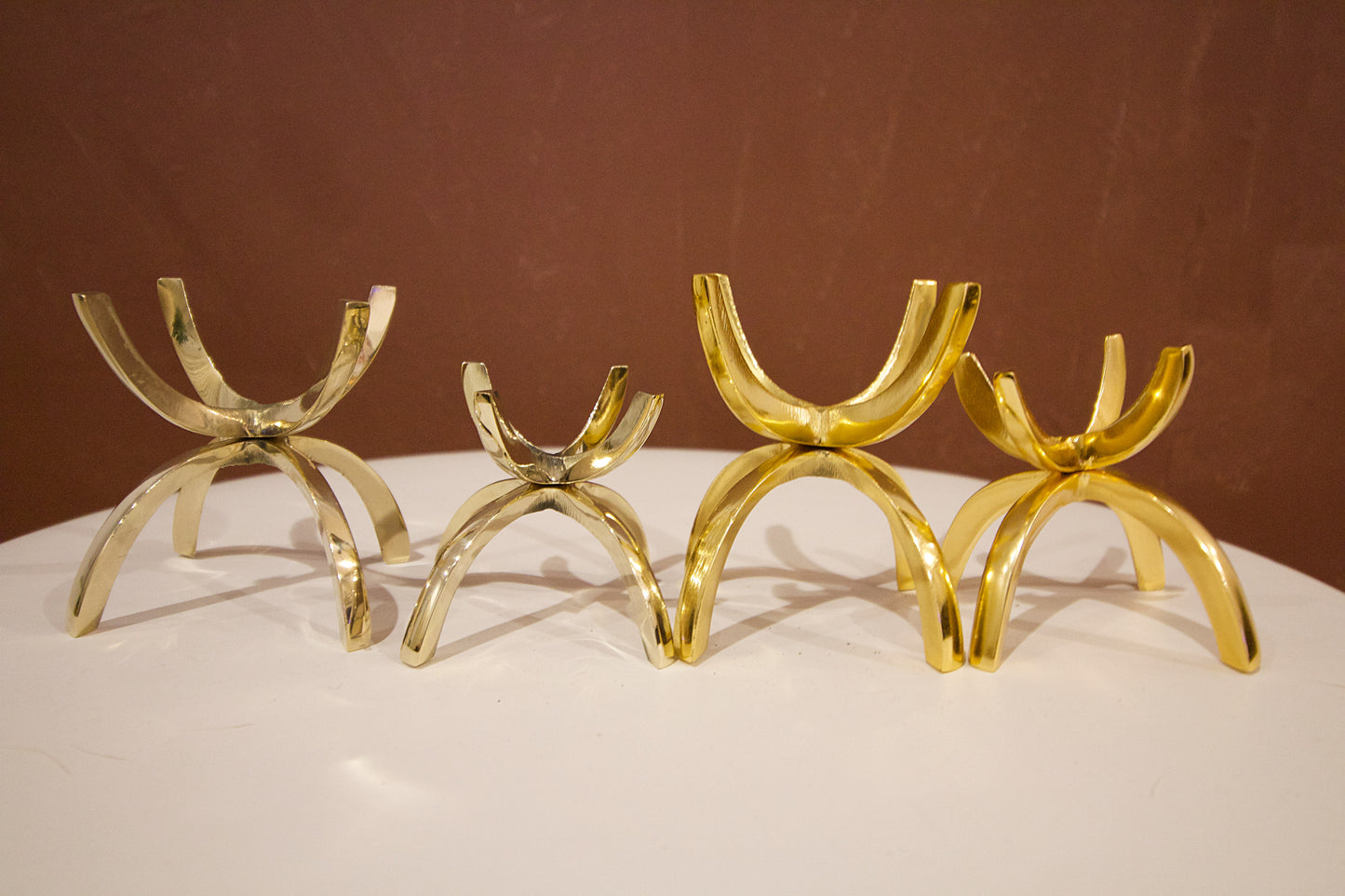 Brass Crystal Display Stand – Meditation Crystal Holder & Altar Decor