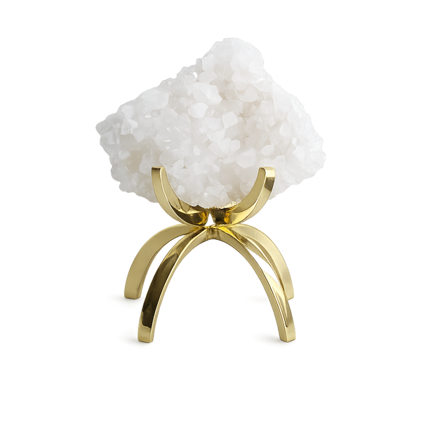 White Apophyllite Stone – Modern Crystal Display Accent