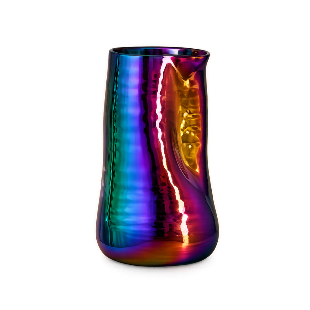 Iridescent Ceramic Vase – Maximalist Table Centerpiece