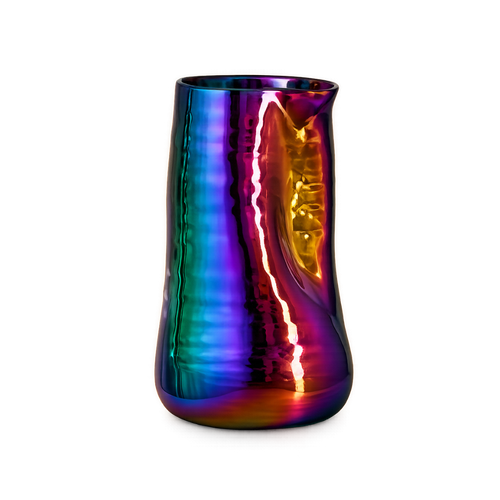 Iridescent Ceramic Vase – Maximalist Table Centerpiece