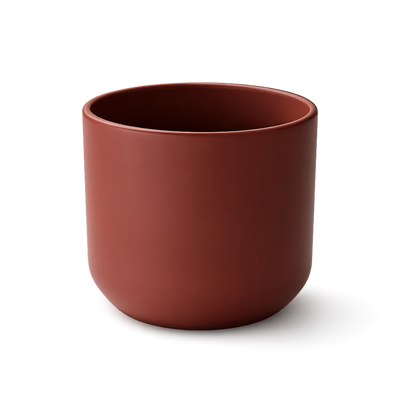 Mini Brown Bonsai Planter – Small Matte Ceramic Pot for Houseplants