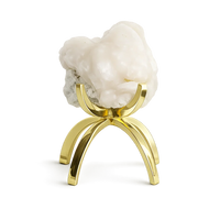 Pink Stilbite Quartz – Brass Claw Crystal Display