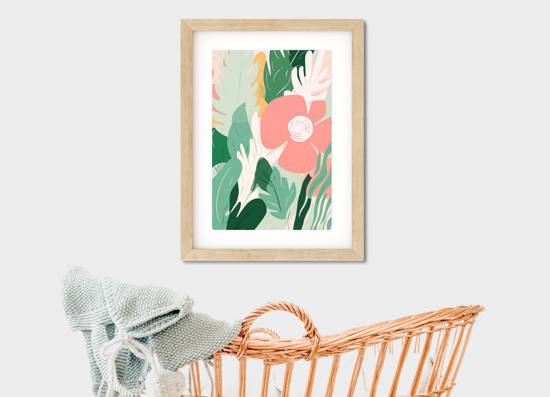 Framed Matisse-Inspired Floral Wall Art – Flower 4