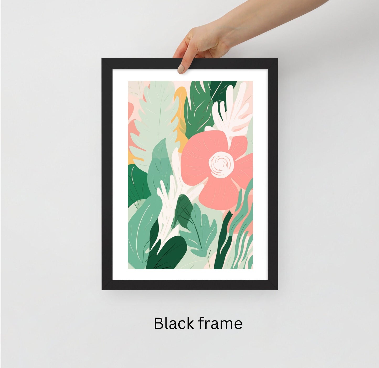Framed Matisse-Inspired Floral Wall Art – Flower 4