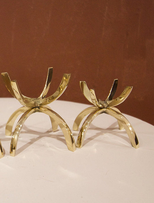 Small + Large Pack Modern Brass Crystal Stand Display Crystal Stand Gold Rock Display Holder Sphere Stand Home Decor Minimal Crystal Stand