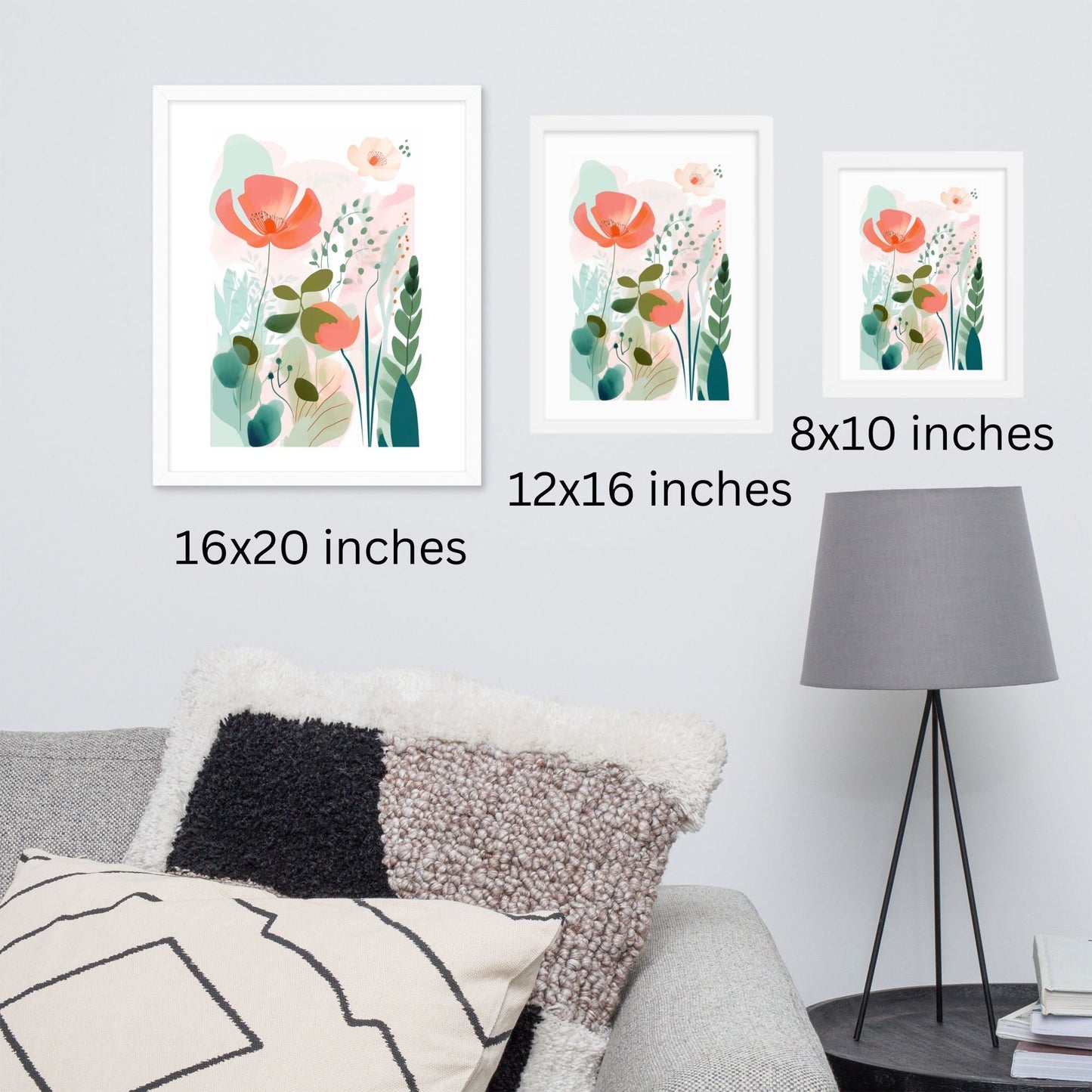 Boho Nursery Decor Matisse Flower Frame Art Neutral Pink Gallery Wall Decor Blush Pink Frame Watercolor Floral Art Print Botanical FlowerBoho Nursery Decor with Matisse Flower Watercolor Painting Pastel Floral Frame for Nursery Gallery Wall