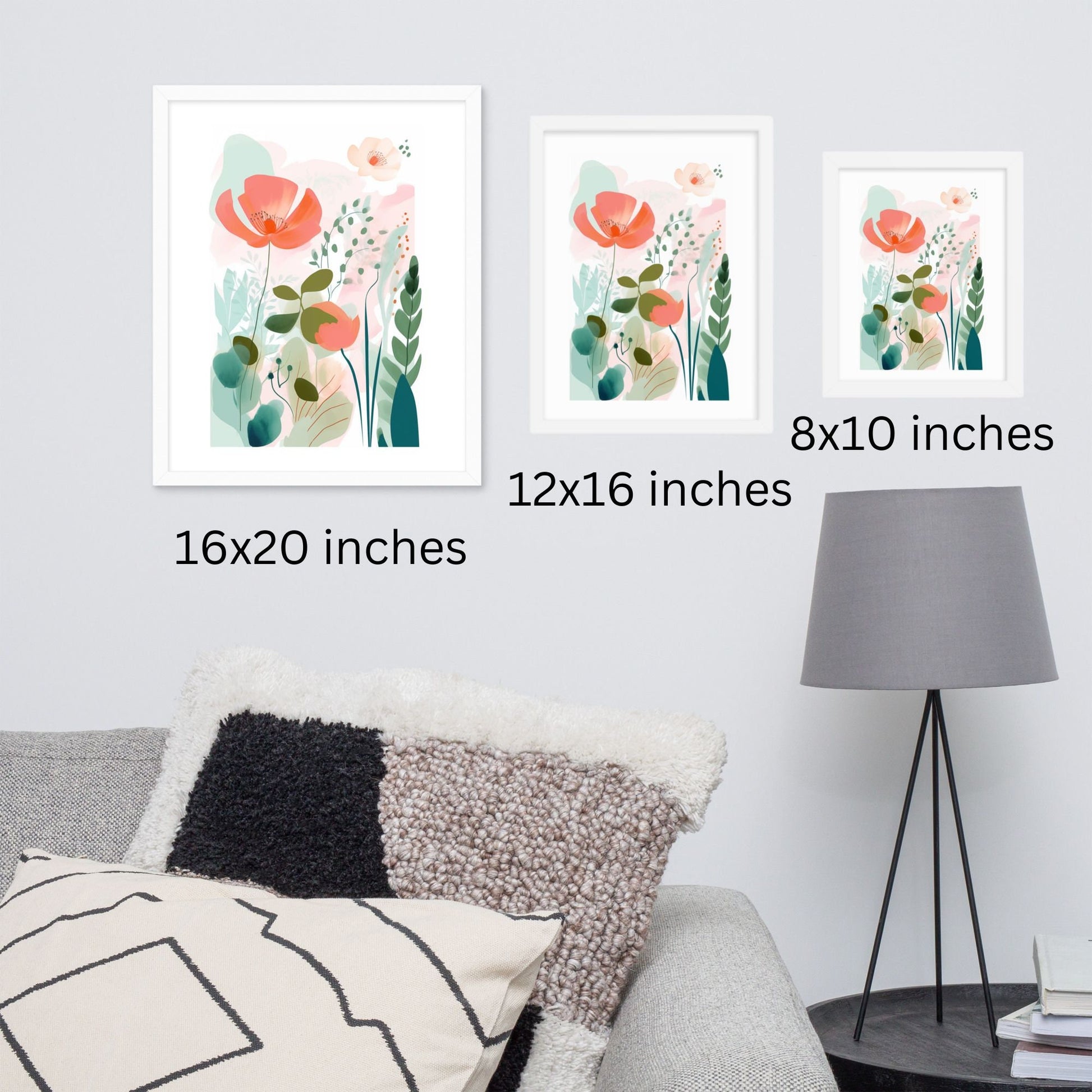 Boho Nursery Decor Matisse Flower Frame Art Neutral Pink Gallery Wall Decor Blush Pink Frame Watercolor Floral Art Print Botanical FlowerBoho Nursery Decor with Matisse Flower Watercolor Painting Pastel Floral Frame for Nursery Gallery Wall