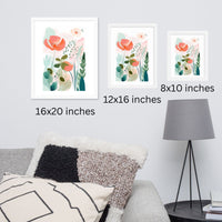 Framed Matisse-Inspired Floral Wall Art – Flower 1