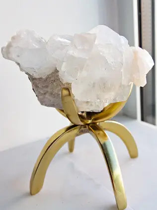 Brass Gold Claw Crystal Display Stand