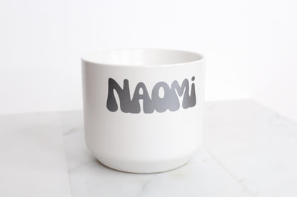 Personalized Ceramic Planter Small Plant Pot Desk Planter Succulent Pot Indoor Planter Office Decor Windowsill Planter Housewarming Gift Plant Lover Gift Birthday Gift Wedding Favor Apartment Plant Pot