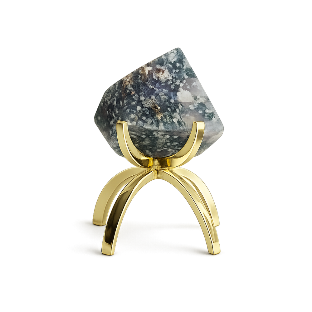 Green Moss Agate Crystal – Polished Boho Decor Accent