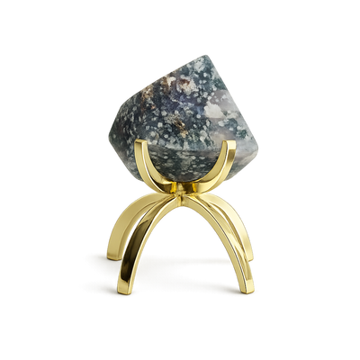 Green Moss Agate Crystal – Polished Boho Decor Accent