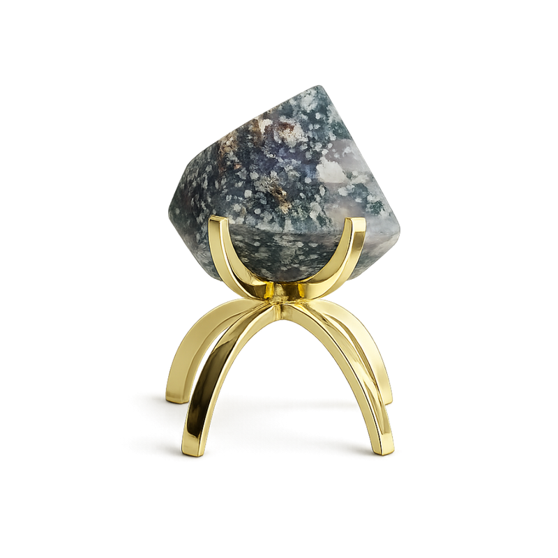 Green Moss Agate Crystal – Polished Boho Decor Accent