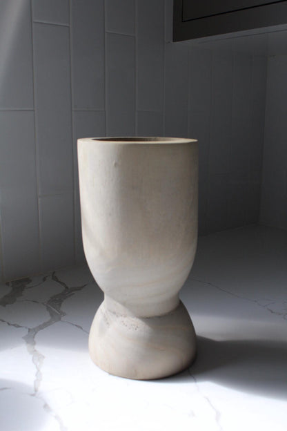 Natural Wood Vase White Container Collection Modern Design Element Dried Flower Display Premium Construction Wedding Centerpiece Detail Organic Style Living Room Accent Farmhouse Decor Beautiful Showcase Art Piece Home Essential