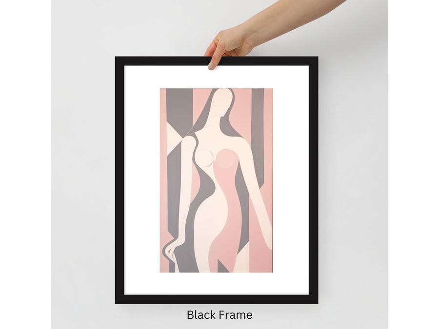 Minimalist Female Silhouette Modern Home Decor Bedroom Art Print Geometric Design Neutral Color Living Room Office Gift Contemporary Art Abstract Nude Feminine Art
