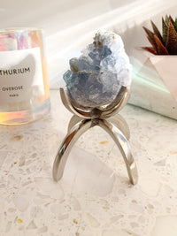 Modern Silver Crystal Stand Display Crystal Stand Gold Rock Display Holder Sphere Stand Home Decor Minimal Crystal Stand