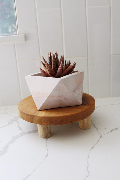 Mini Plant Stand Wooden Plant Riser Indoor Plant Display Windowsill Decor Desk Plant Stand Plant Mom Gift Plant Dad Gift Small Space Decor 4 inch pot 6 inch pot