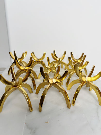 Bulk Pack Brass Crystal Display Stands – Stylish Boho Wedding