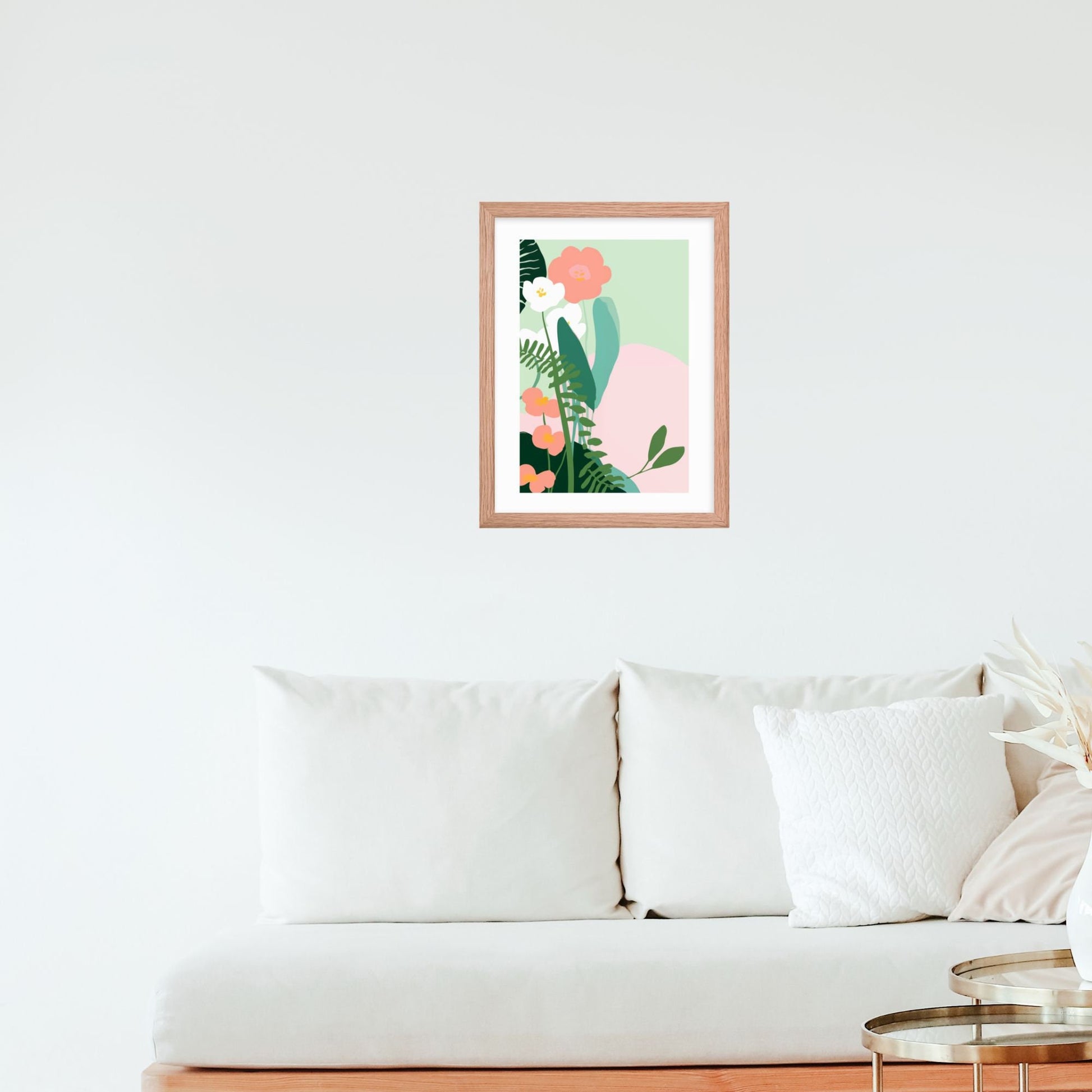 Abstract Floral Print Matisse Inspired Art Pastel Wall Decor Modern Minimalist Nature Inspired Contemporary Wall Art Framed Abstract Print Office Decor