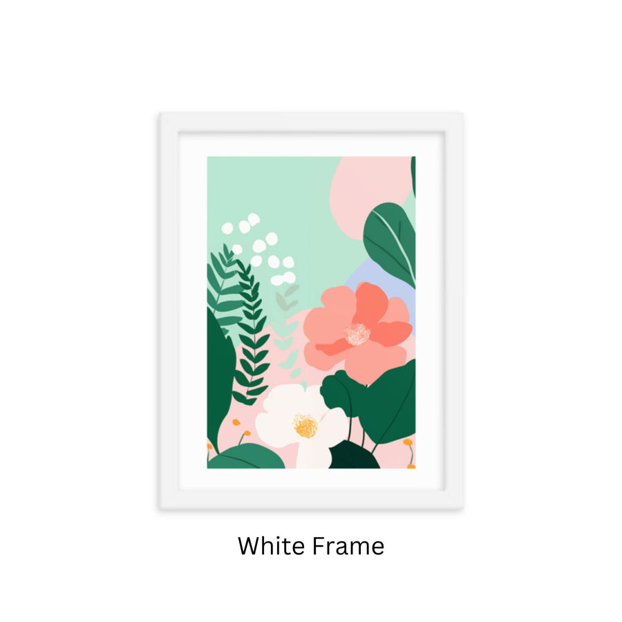 Garden Theme Nursery Decor Botanical Framed Art Wildflower Abstract Colorful Tropical Decor Matisse Style Floral Art Print Gallery Wall