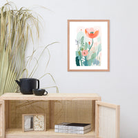 Framed Matisse-Inspired Floral Wall Art – Flower 2