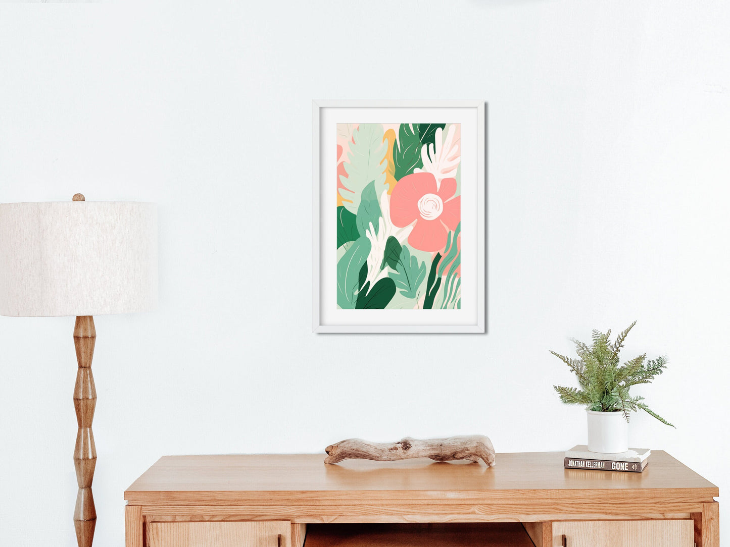 Framed Matisse-Inspired Floral Wall Art – Flower 4
