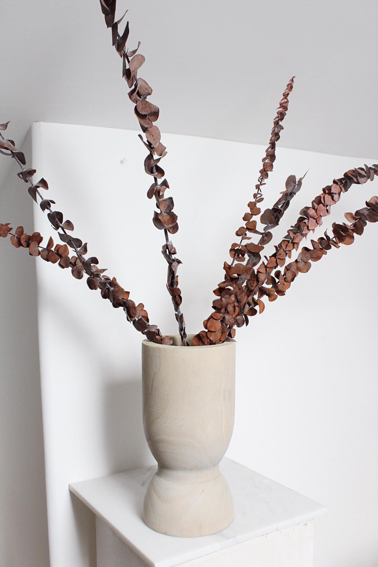 Natural Wood Vase White Container Collection Modern Design Element Dried Flower Display Premium Construction Wedding Centerpiece Detail Organic Style Living Room Accent Farmhouse Decor Beautiful Showcase Art Piece Home Essential