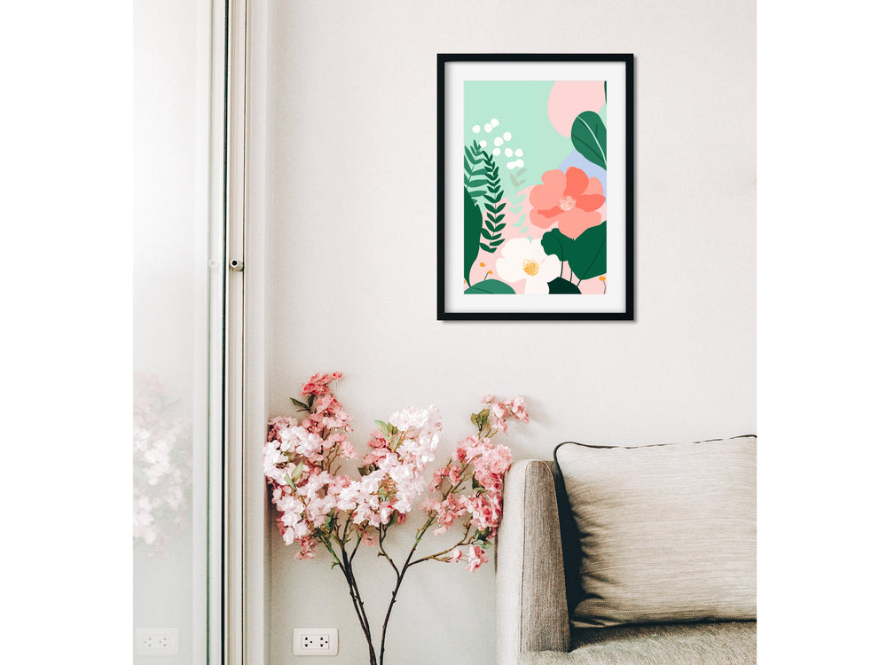 Framed Matisse-Inspired Floral Wall Art – Flower 6