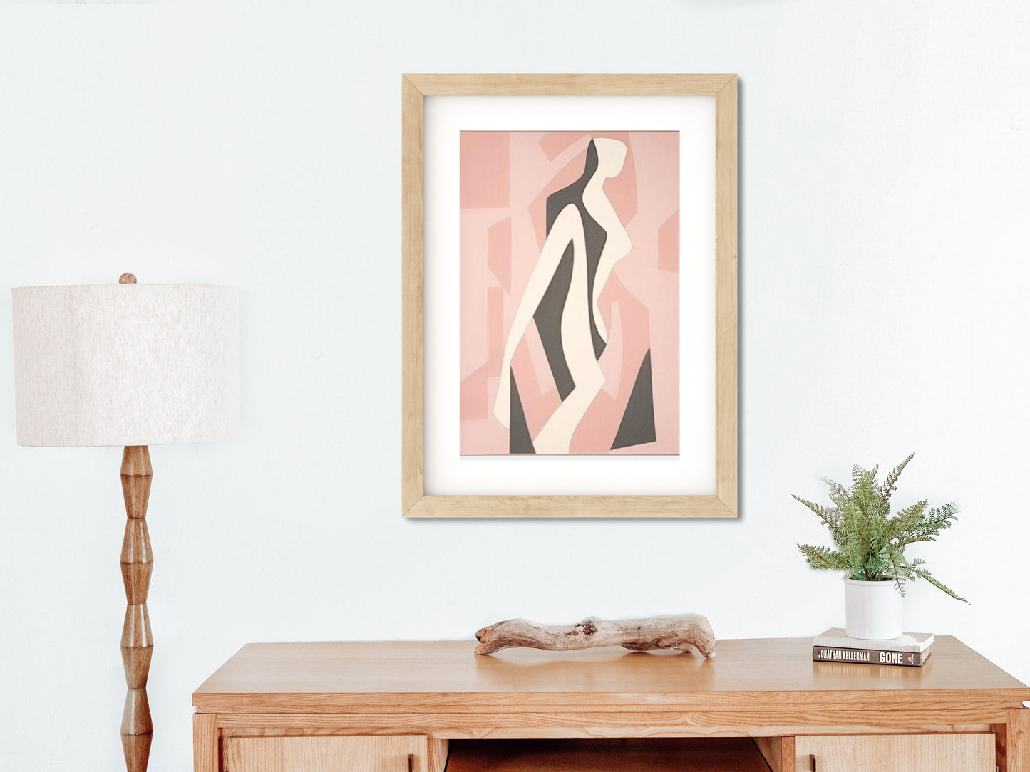 Wall Art Decor Modern Feminine Wall Art Pink Neutral Colored Framed Art Print Framed Abstract Art Woman Body in Matisse Inspired Painting Art  Framed Art Woman Body Print Wall Art Feminine Decor Art Female Form Line Art Matisse Inspired Painting