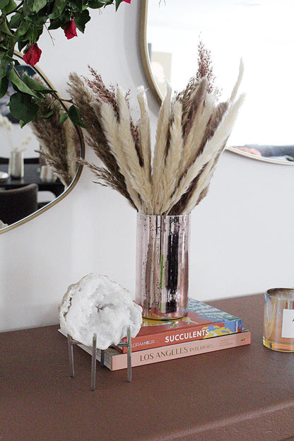 Gift for Her Wedding Gift Anniversary Gift Bridal Shower Gift Housewarming Gift Rose Gold Vase Mercury Glass Vase Modern Feminine Decor Metallic Vase Home Decor