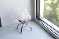 White Apophyllite Stone – Modern Crystal Display Accent