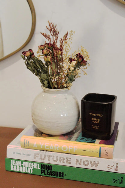 Beige Bud Vase – Minimal Modern Ceramic Flower Vessel