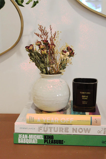 Beige Bud Vase – Minimal Modern Ceramic Flower Vessel