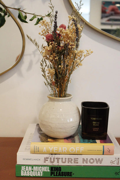 Beige Bud Vase – Minimal Modern Ceramic Flower Vessel