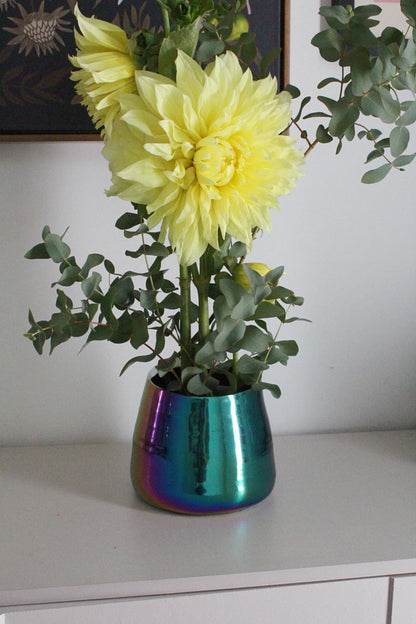 Iridescent Rainbow Planter – Maximalist Ceramic Pot