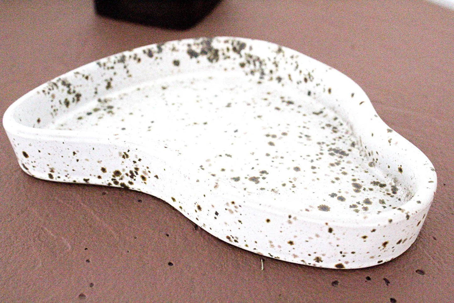 Ceramic Trinket Dish – Handmade Speckled Catchall Tray