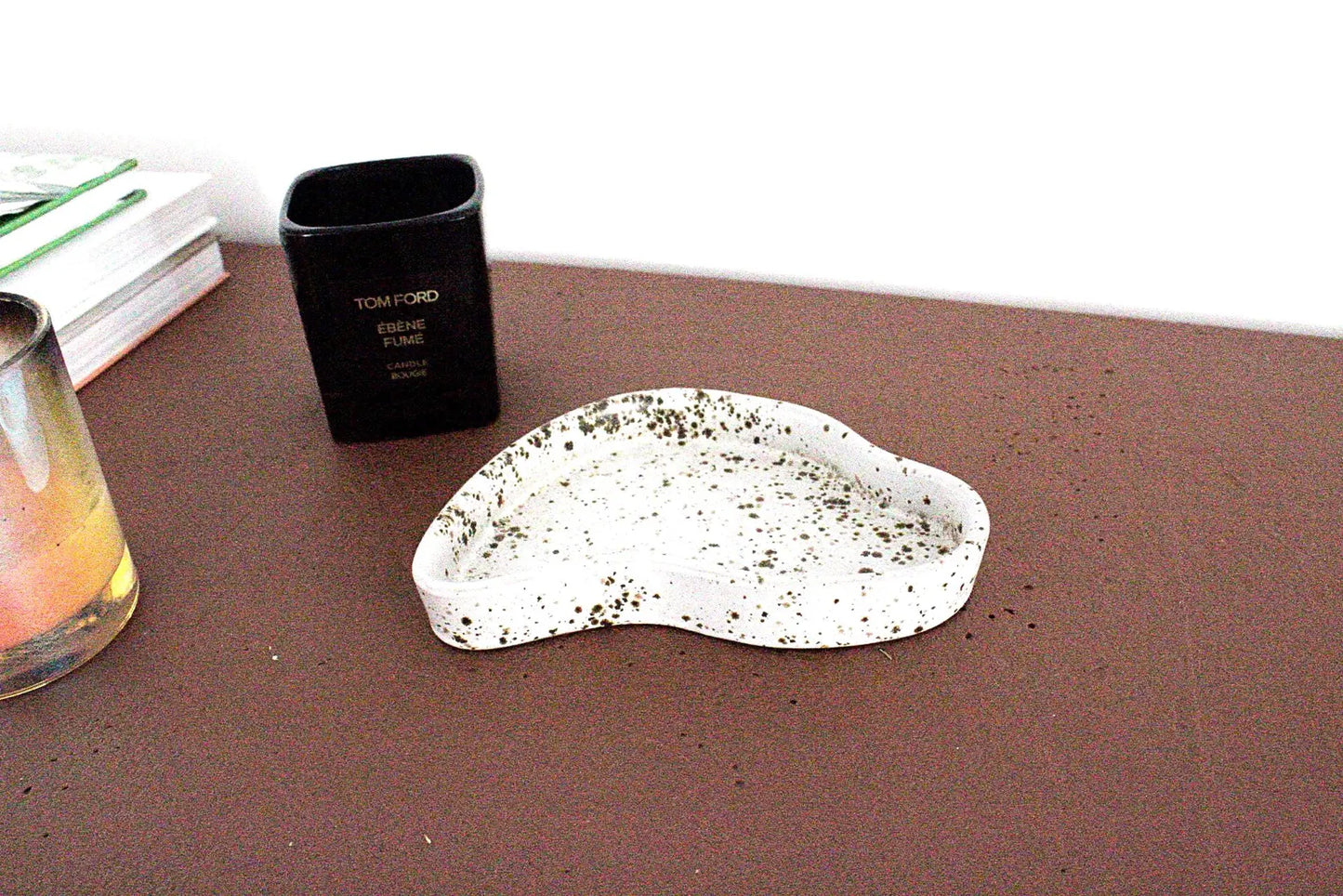 Ceramic Trinket Dish – Handmade Speckled Catchall Tray