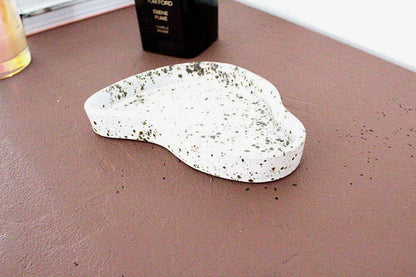 Ceramic Trinket Dish – Handmade Speckled Catchall Tray