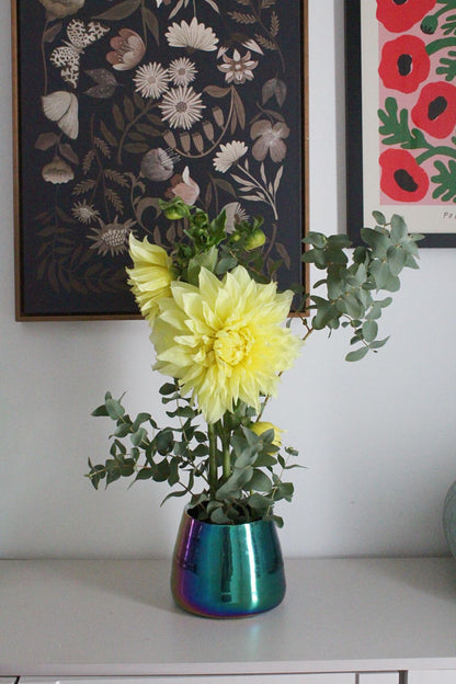 Iridescent Rainbow Planter – Maximalist Ceramic Pot