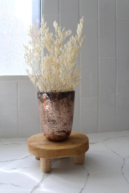 Distressed Glass Votive Holder – Antique Finish Hurricane Candle Holder