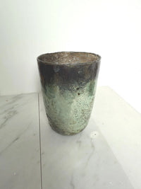 Distressed Glass Votive Holder – Antique Finish Hurricane Candle Holder