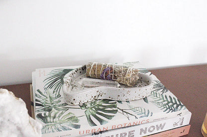 Ceramic Trinket Dish – Handmade Speckled Catchall Tray