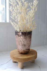 Distressed Glass Votive Holder – Antique Finish Hurricane Candle Holder