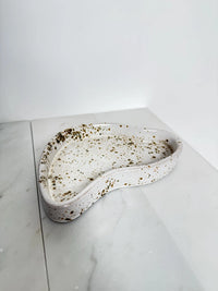 Ceramic Trinket Dish – Handmade Speckled Catchall Tray