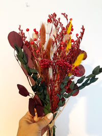 Red Holiday Bouquet – Dried Floral Centerpiece
