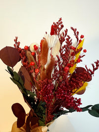 Red Holiday Bouquet – Dried Floral Centerpiece