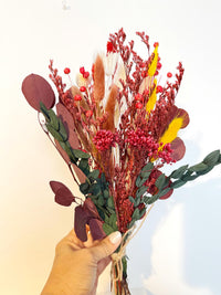 Red Holiday Bouquet – Dried Floral Centerpiece