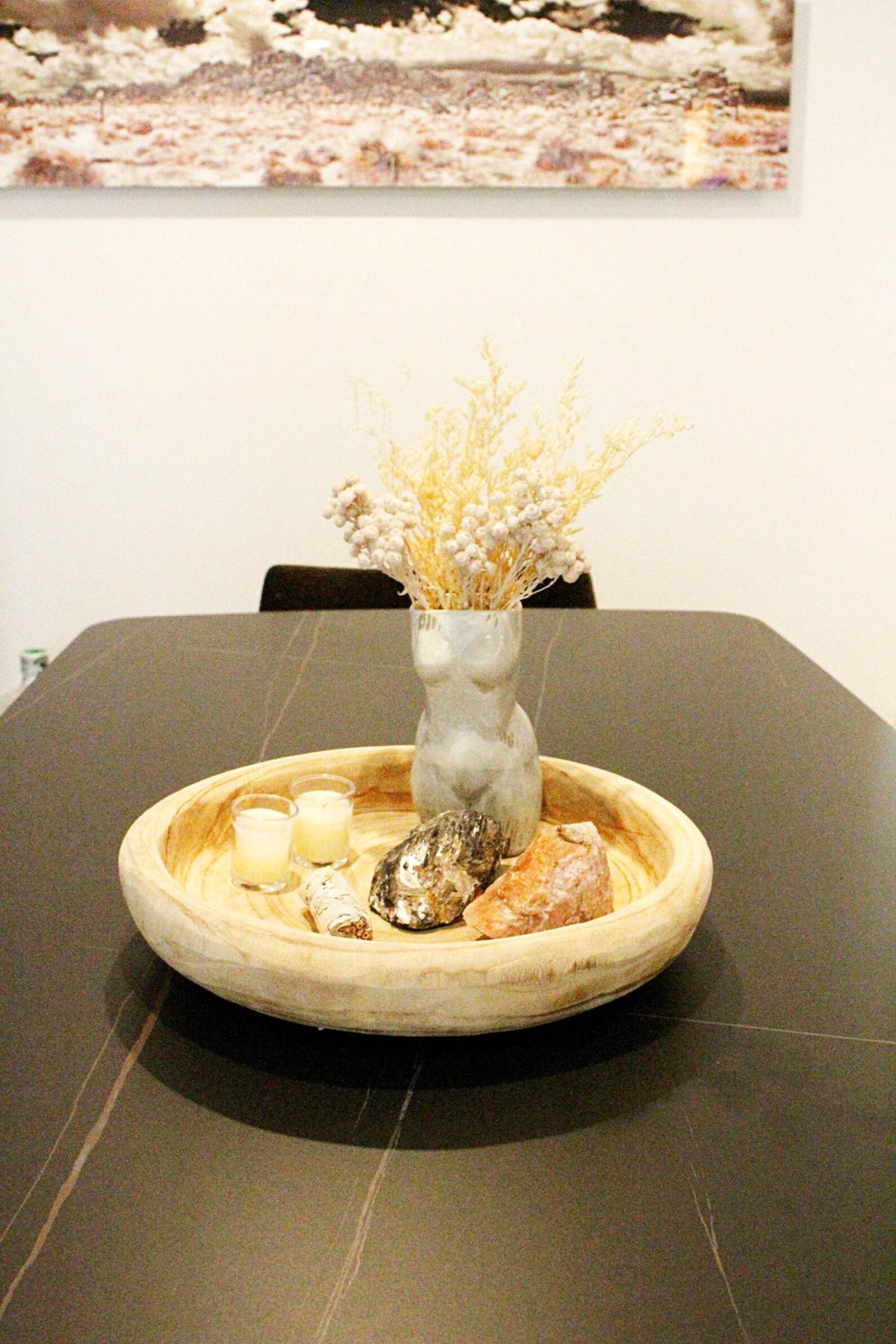 Hand-Carved Wood Bowl – Oversized Organic Centerpiece