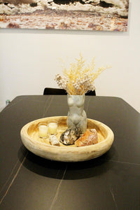 Hand-Carved Wood Bowl – Oversized Organic Centerpiece